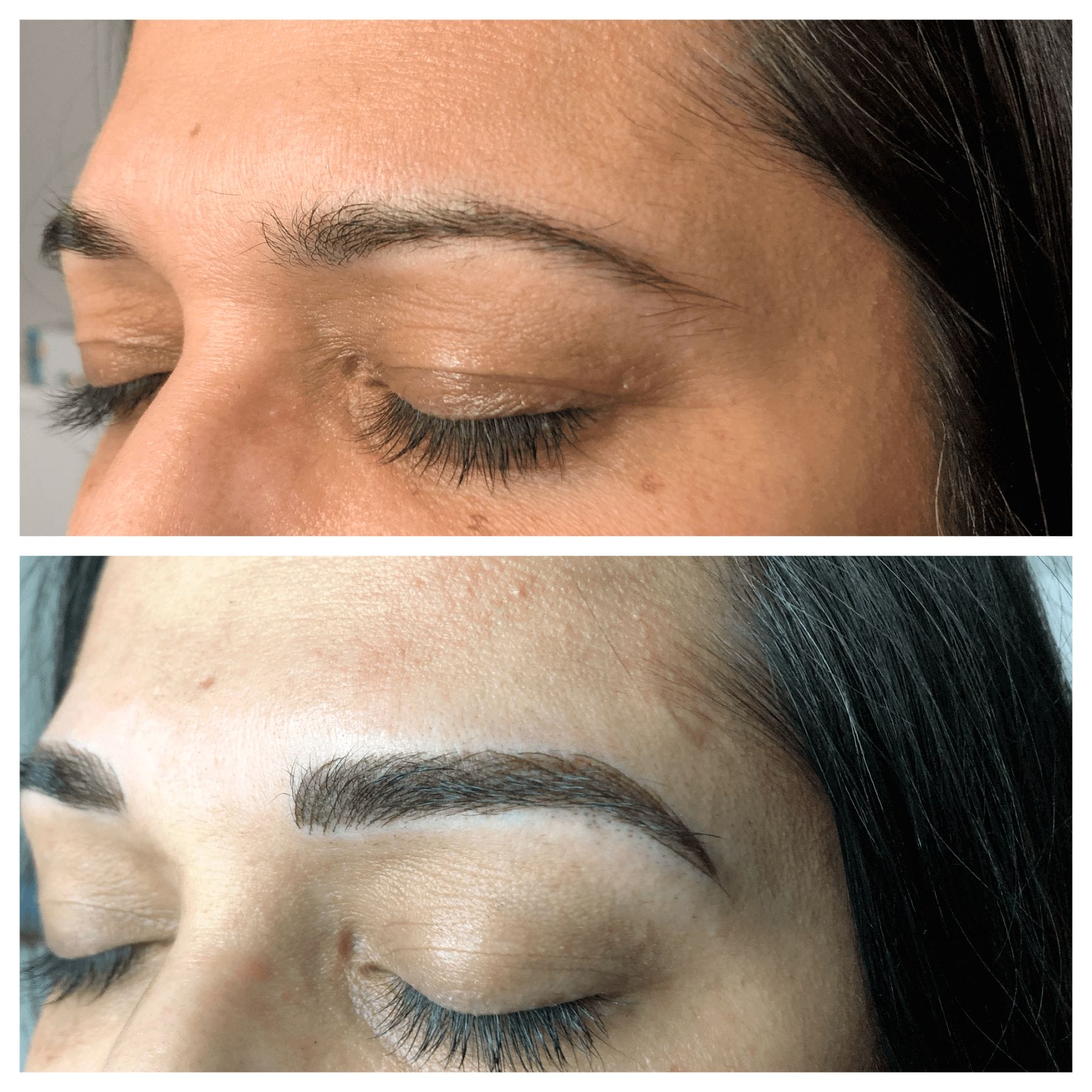 waxing eyebrows before and after